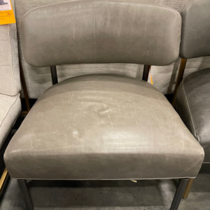 Luxurious Mitchell Gold + Bob Williams Remy leather occasional chair, perfect for chair liquidation pallets