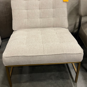 Luxurious Mitchell Gold + Bob Williams Major Chair in Brixton Dove Gray for liquidation.