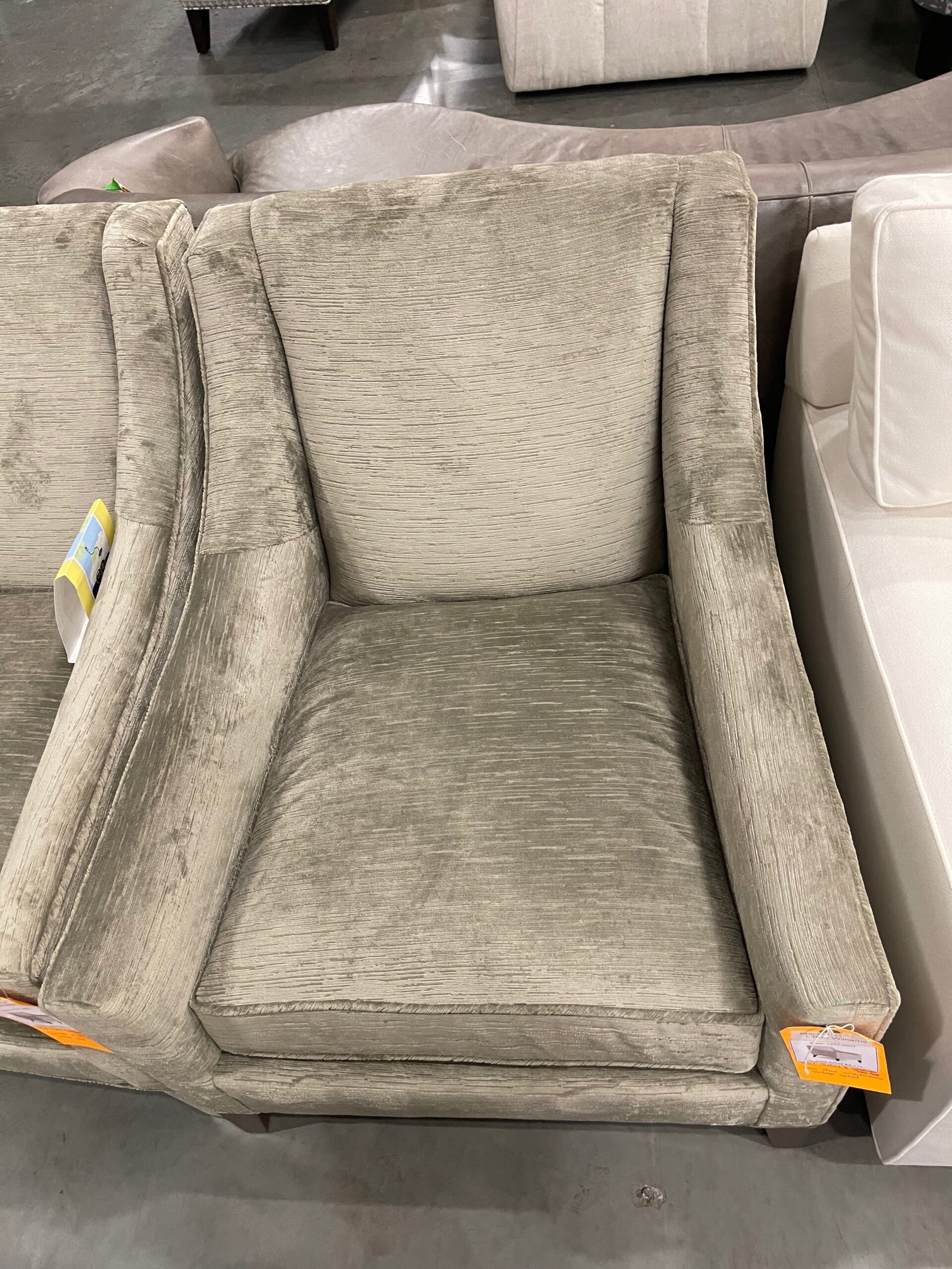 Luxurious Mitchell Gold + Bob Williams Cara Chair, a prime example from our furniture liquidation pallets