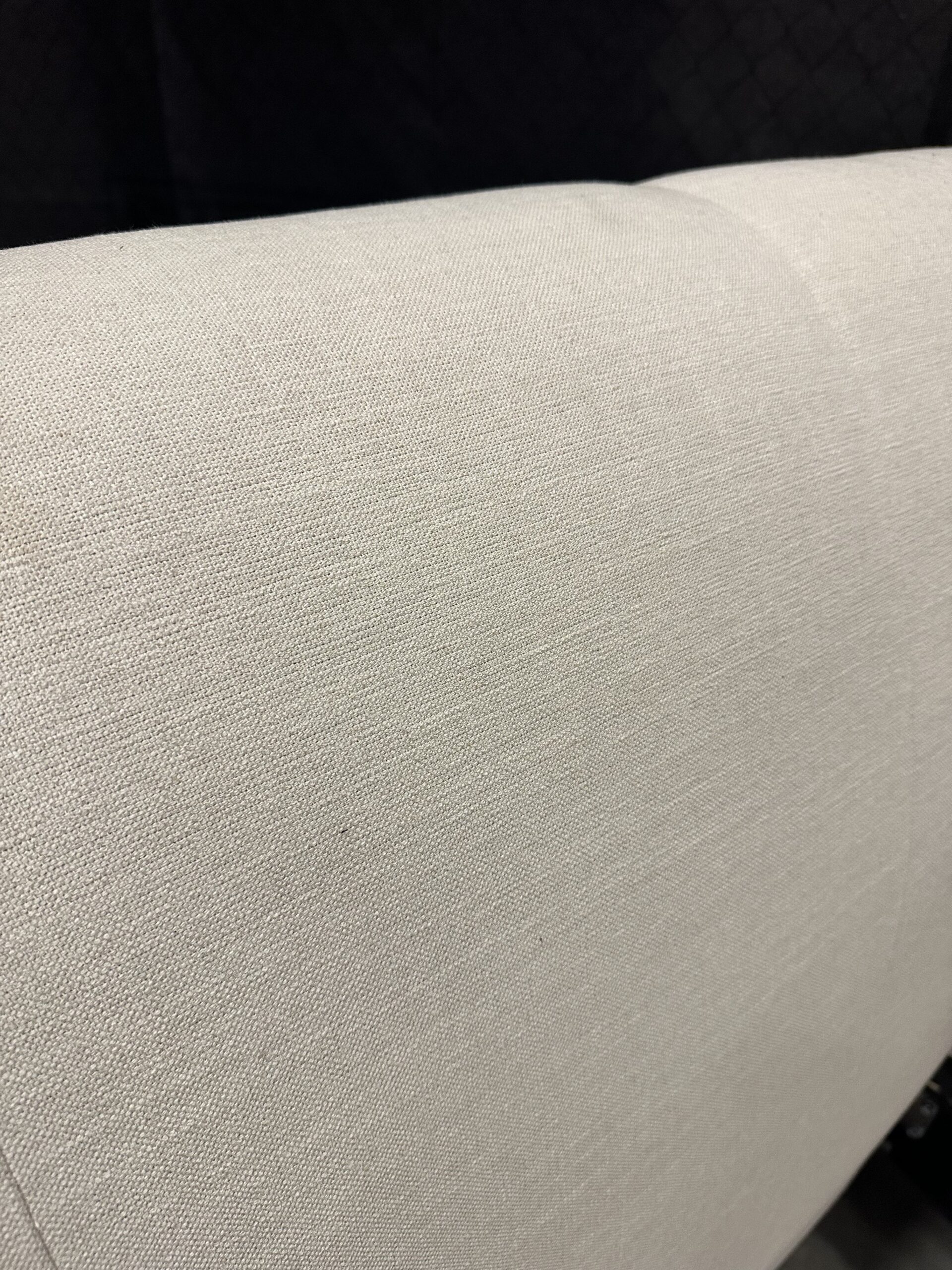 Elegant Mitchell Gold + Bob Williams Horizon King Headboard with performance cross weave fabric, part of a king headboard liquidation.