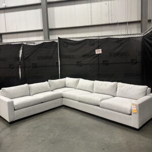 Luxurious Mitchell Gold + Bob Williams sofa with performance cross weave fabric