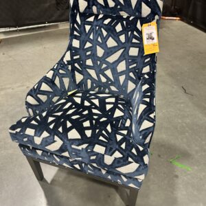 Luxurious Mitchell Gold Bob Williams chair in Tadley Prussian upholstery, perfect for luxury chair liquidation.